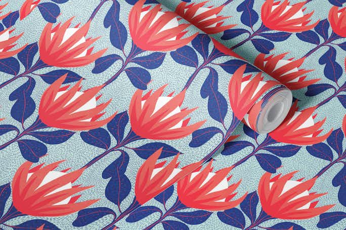 Protea Floral Smallwallpaper roll