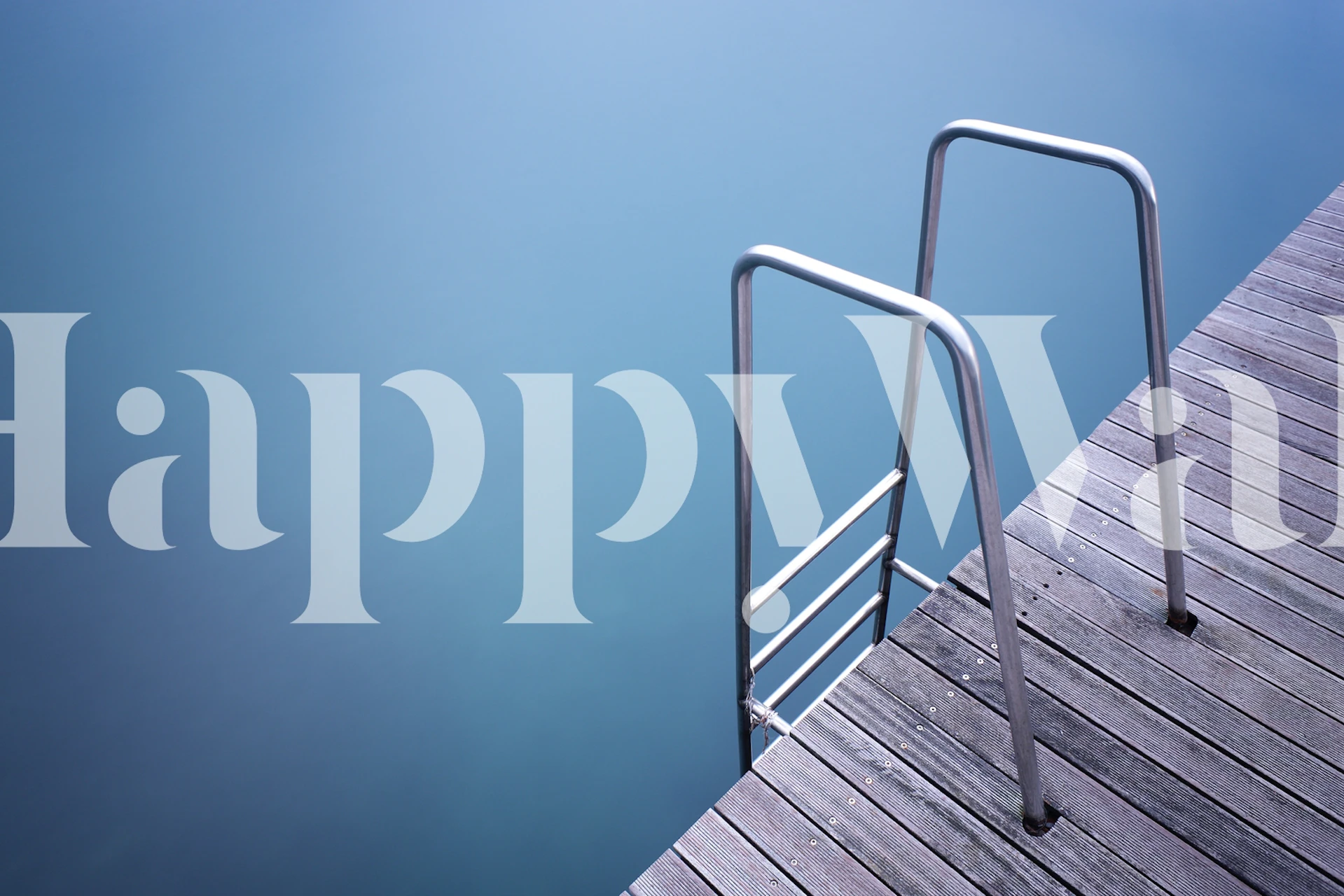 Stairs wallpaper in a contemporary room