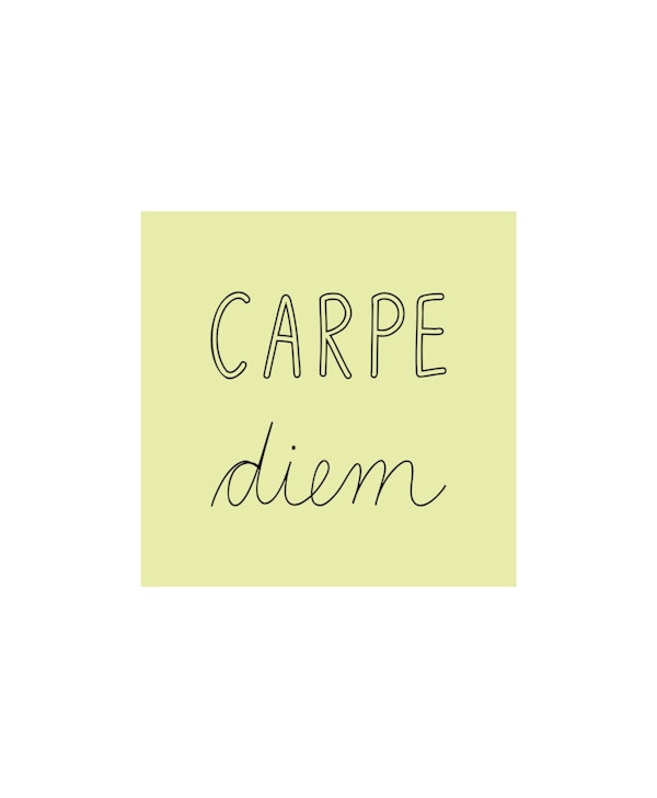 Carpe Diem memo light green