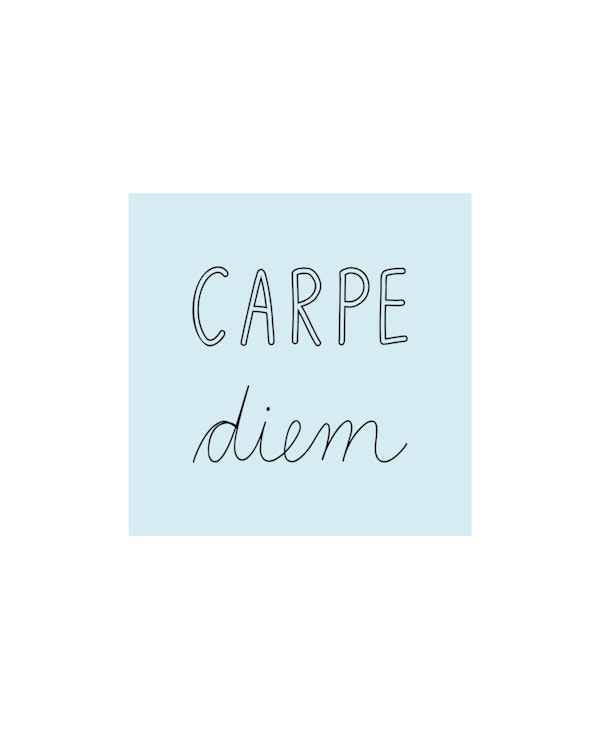 Carpe Diem memo light blue