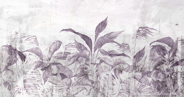 Tropical grunge purple leaves