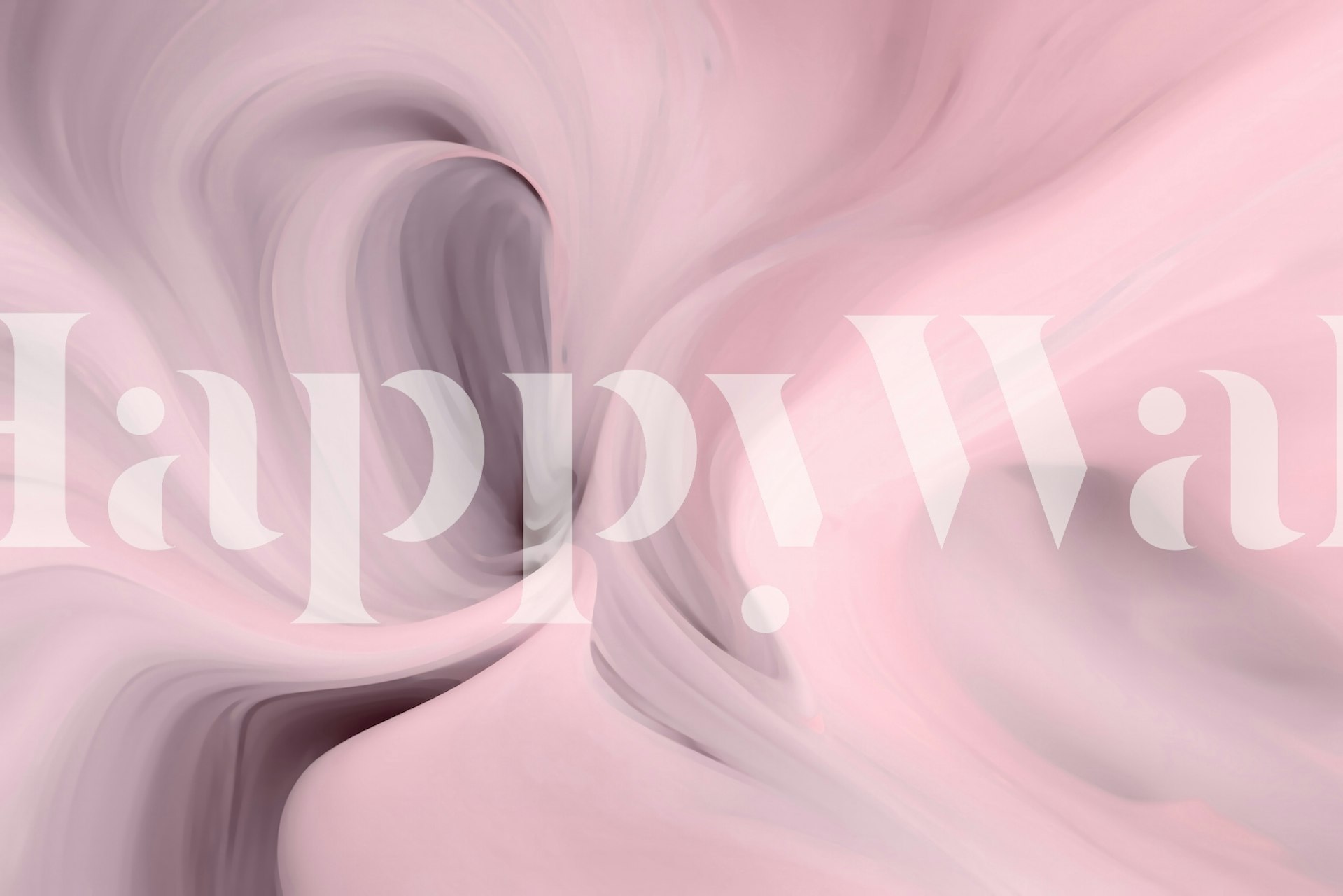 Ethereal Fluid Dreams Pastel Pink carta da parati in una stanza