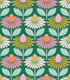 Happy retro coneflowers green