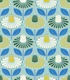 Happy retro coneflowers teal