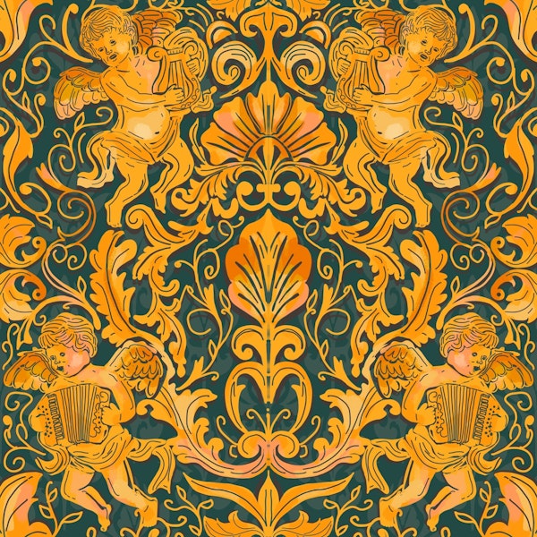 Italian baroque musical cherub