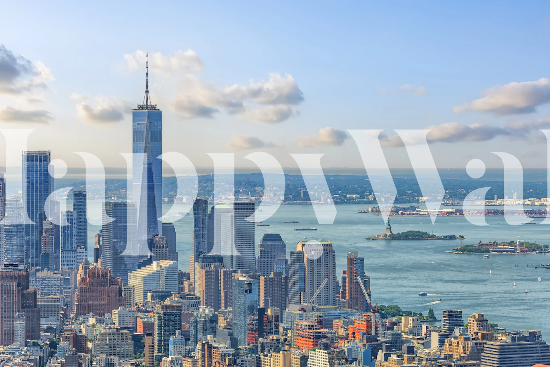 New York Buildings wallpaper in a room