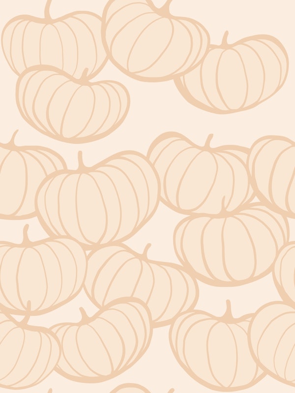 Retro Pumpkin Fall • PATTERN Ivory