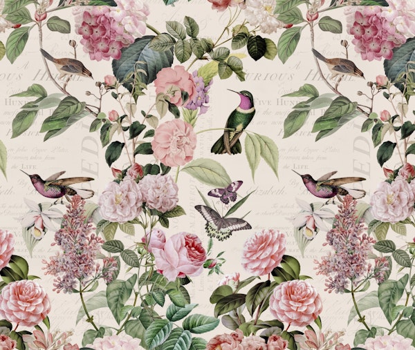 Hummingbirds And Roses