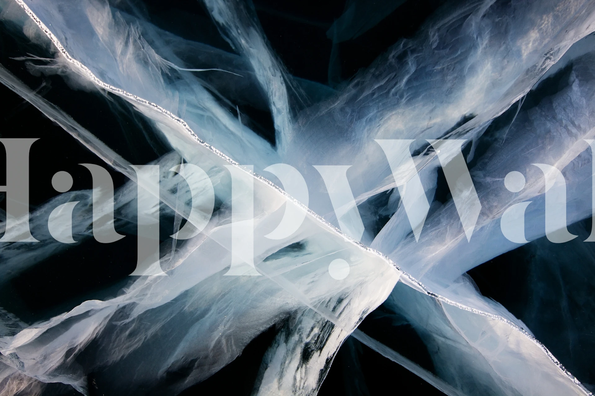 Deep ice wallpaper design in a room