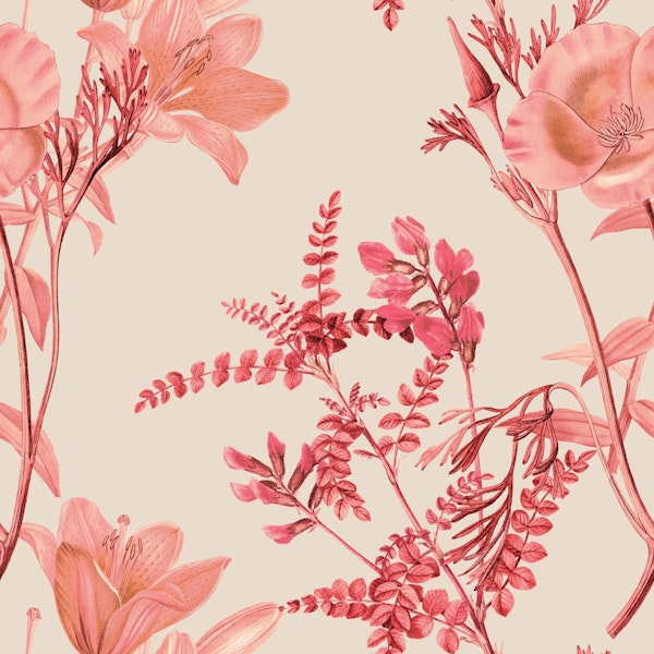 Delicate Coral Floral