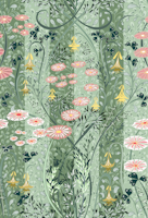 Meadow scent sage green wallpaper