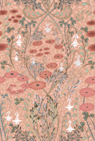 Meadow scent terracotta wallpaper