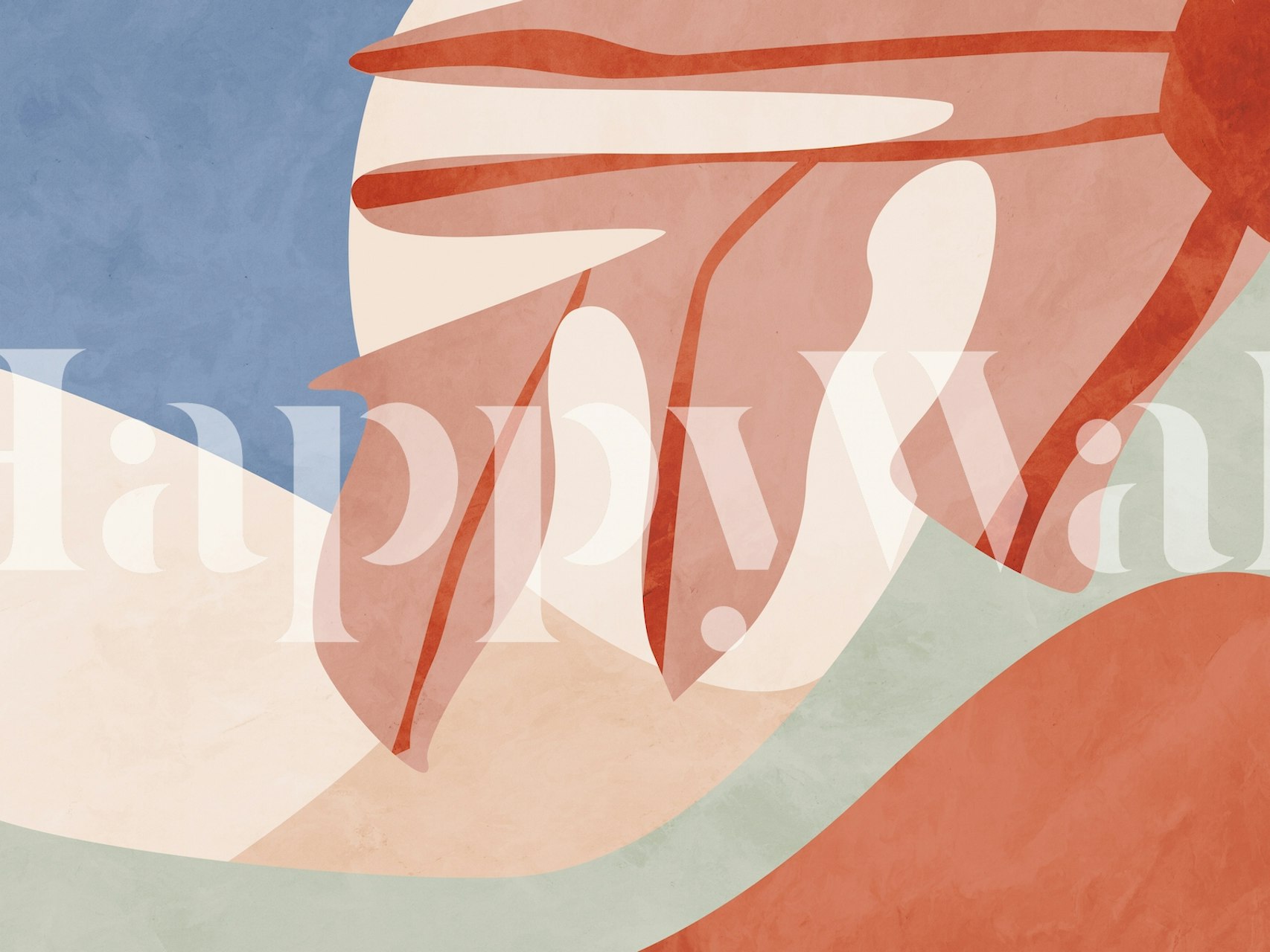 Σχεδίαση ταπετσαρίας εμπνευσμένη από την αφηρημένη τέχνη στο δωμάτιο