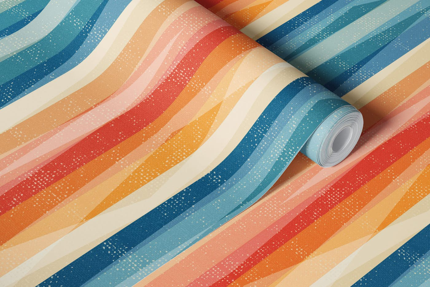 Retro stripes Vertical wallpaper roll