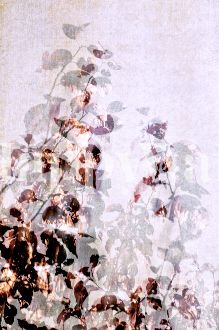 Soft pastel autumn leaves wallpaper, floral design, wallpaper