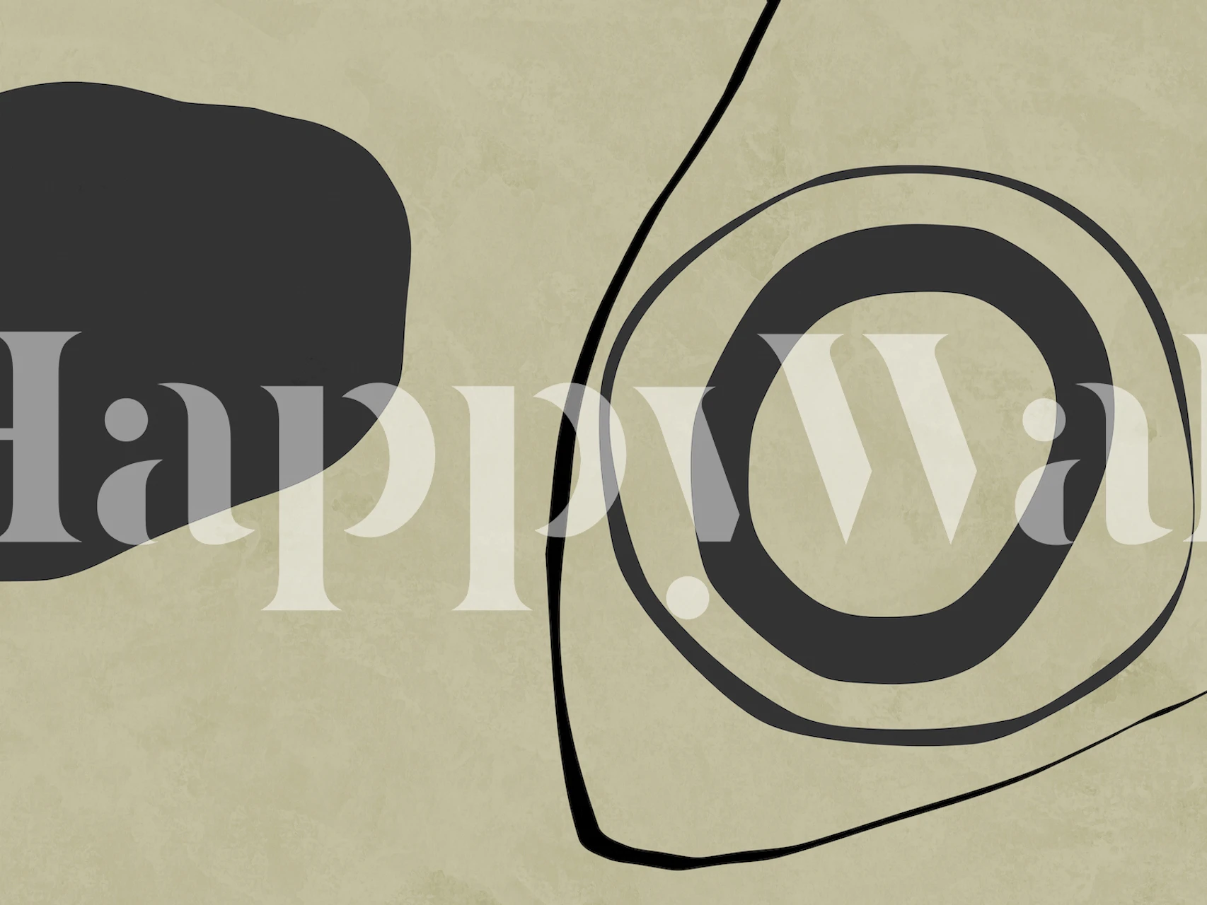 Abstract wallpaper design in a room