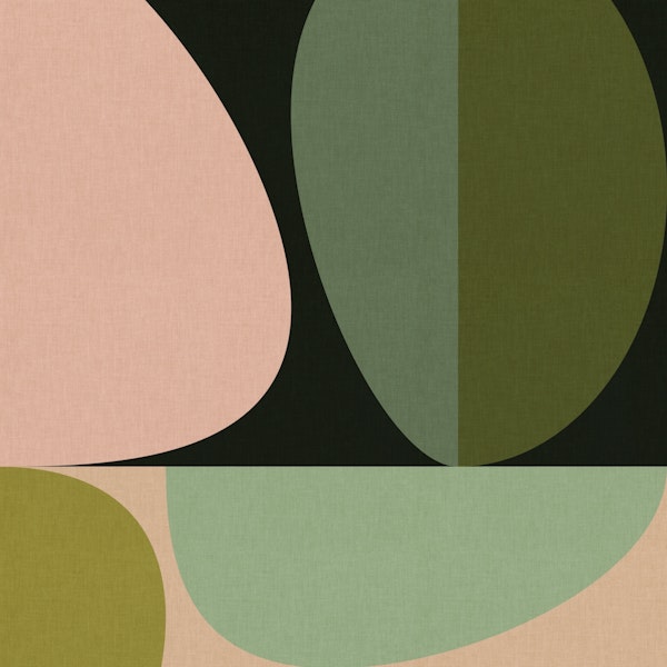 sage green terracotta geometric shape