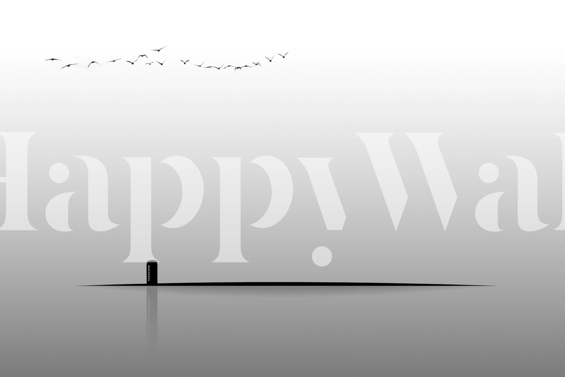 Payphone wallpaper in a modern interior