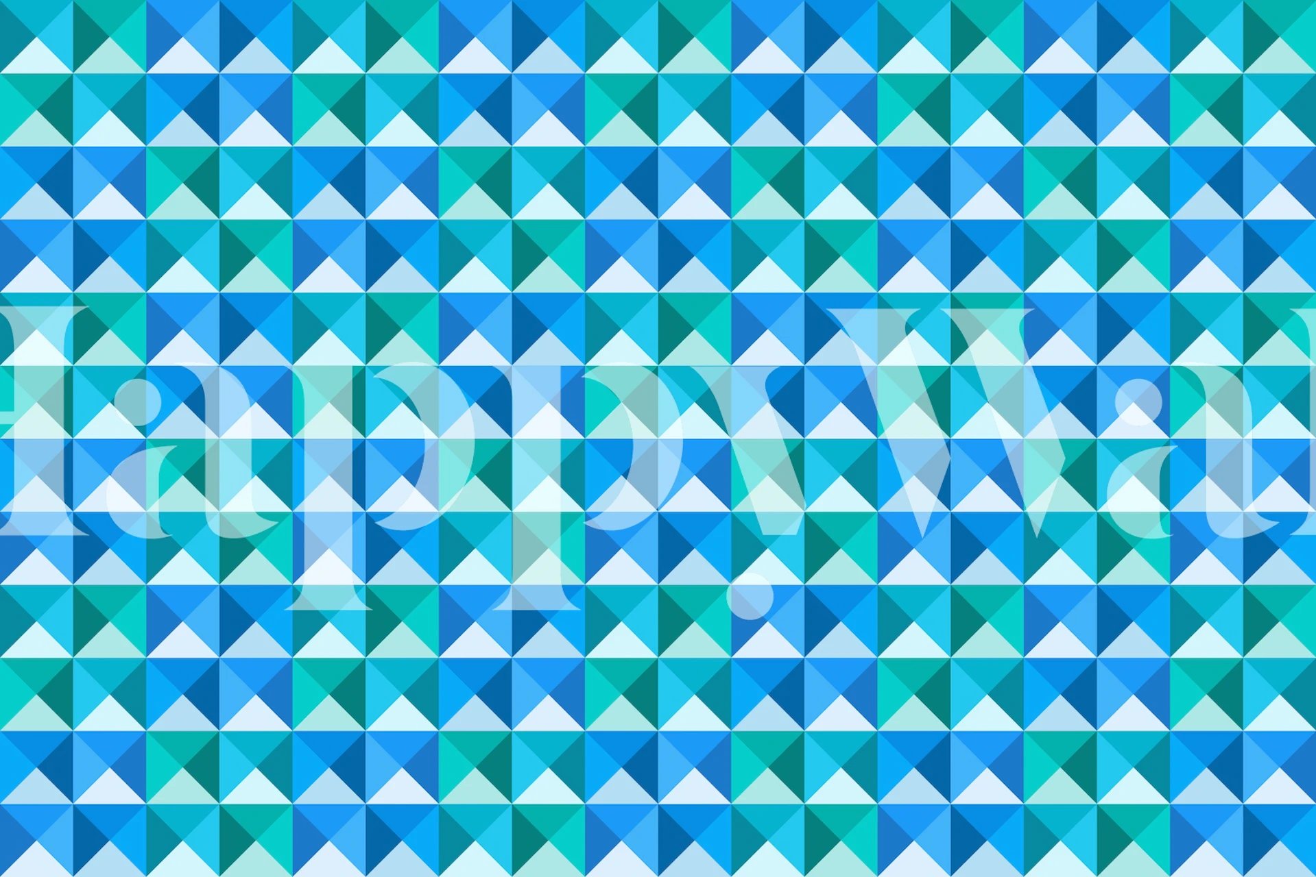 Colorful triangles wallpaper in a modern room