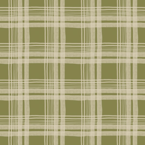 Rustic Irregular Patchwork Grid in Green