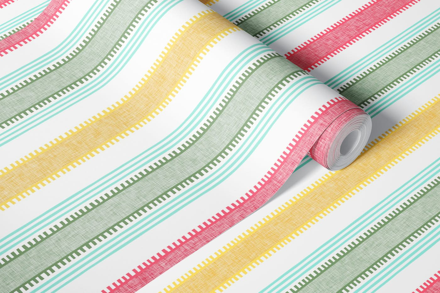 French provencal stripes wallpaper roll