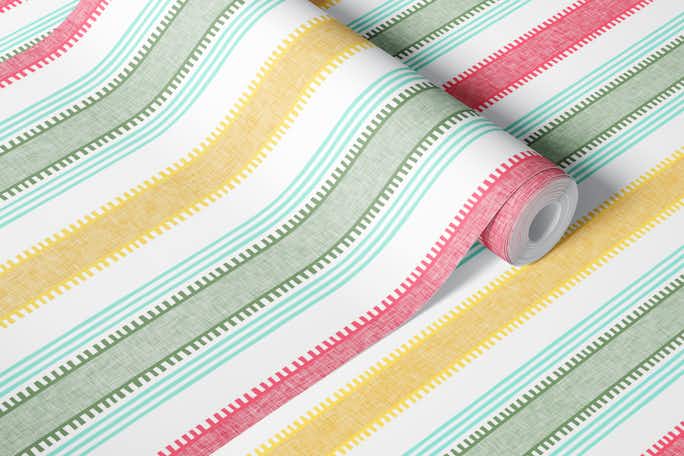 French provencal stripeswallpaper roll