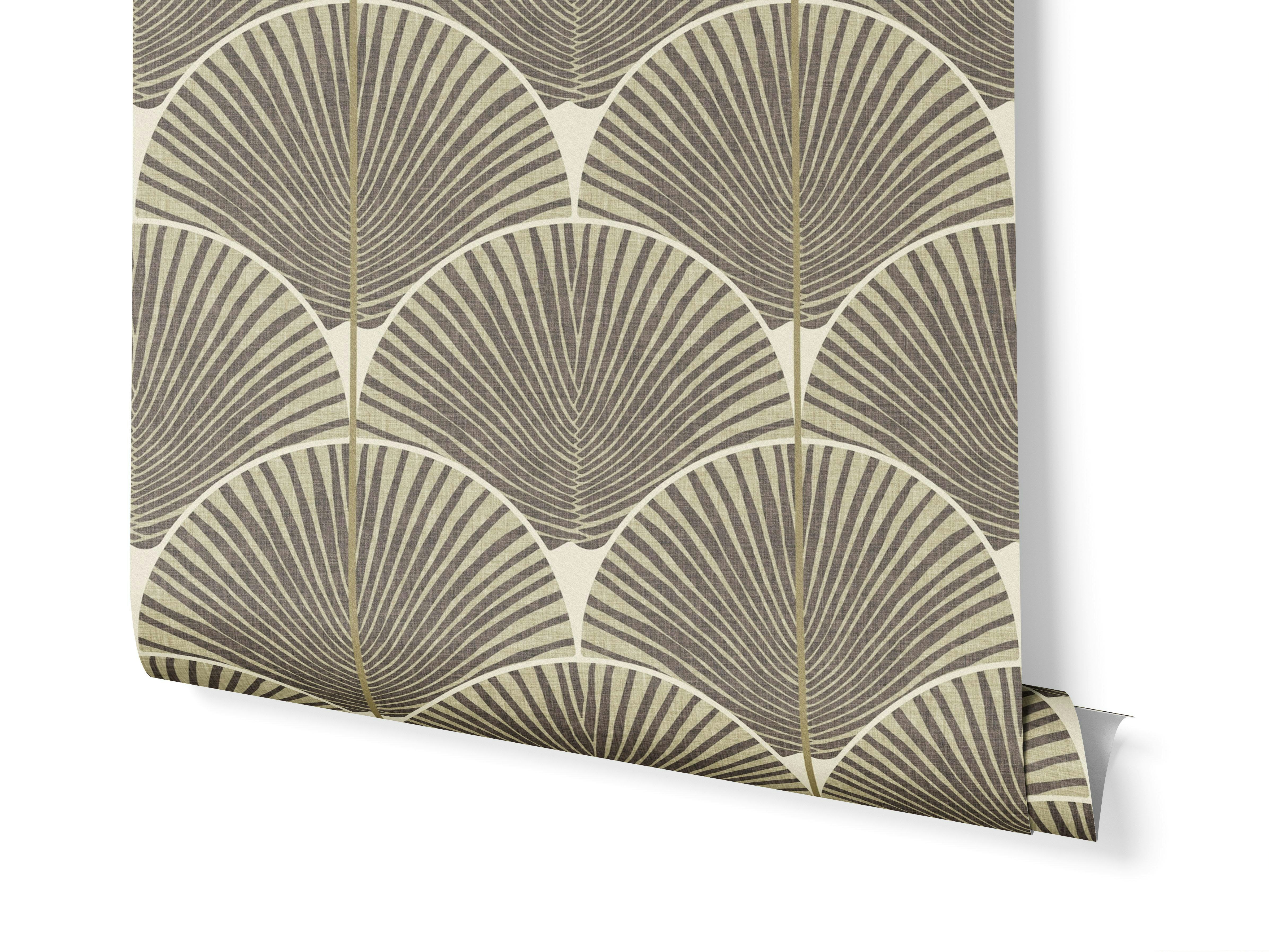 Japandi Palms Warm Neutral Large Scale wallpaper roll