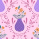 French Country Floral on Pink
