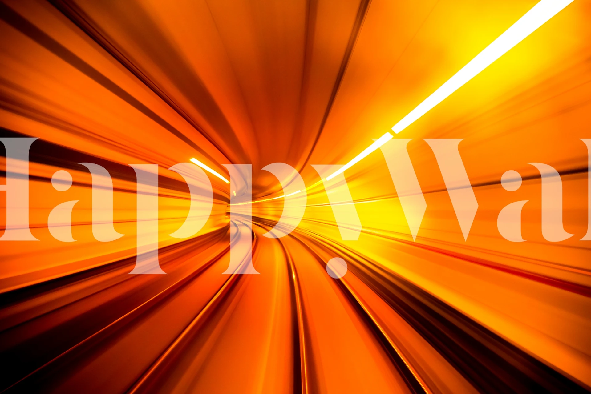 Abstract swirling orange and yellow design wallpaper