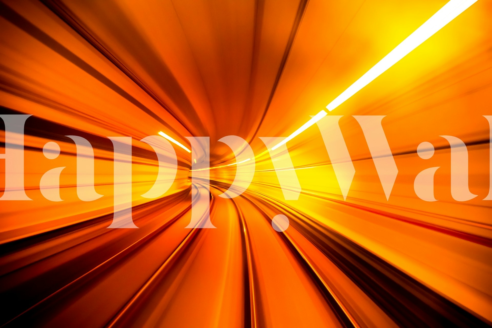 Abstract swirling orange and yellow design wallpaper