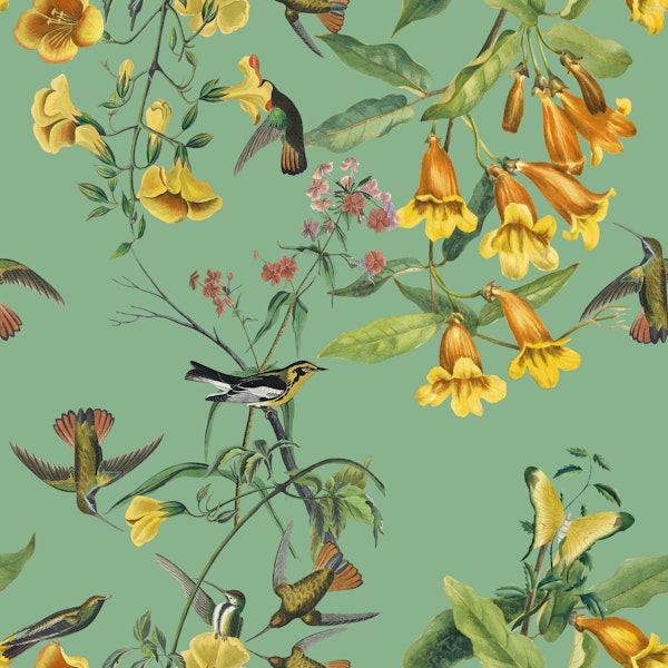 Floral Enchantment Birds
