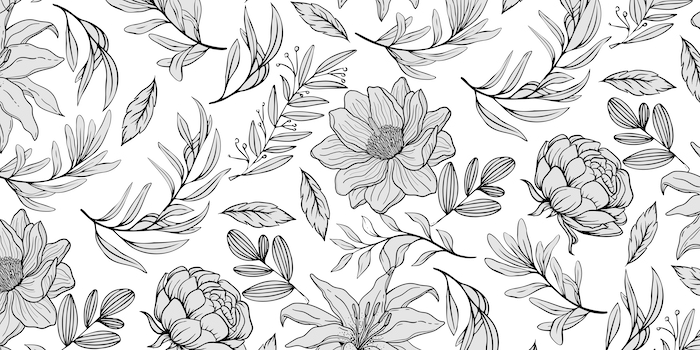 Black Floral Wallpaper for Modern Interiors