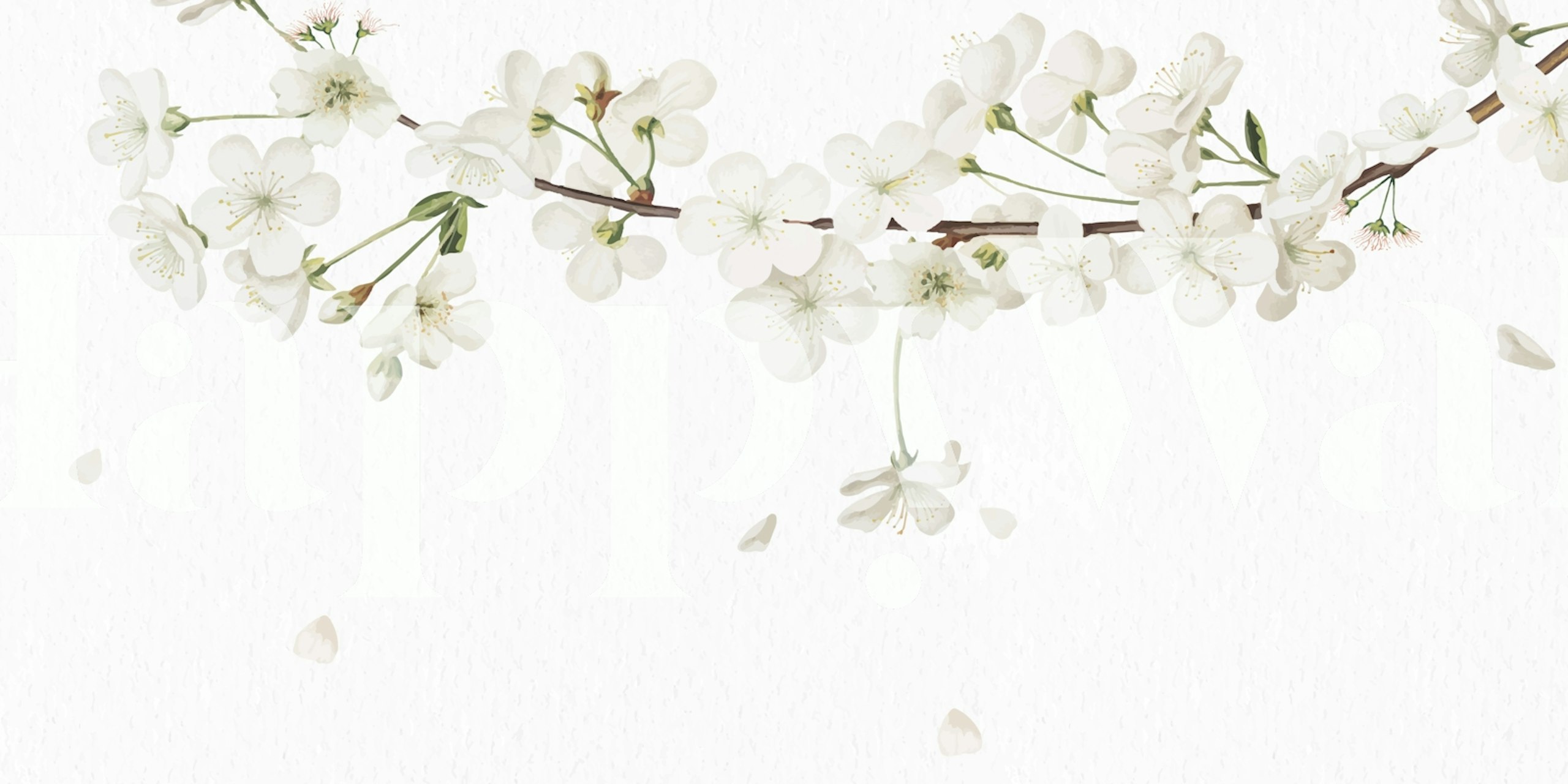 White floral wallpaper design in a room