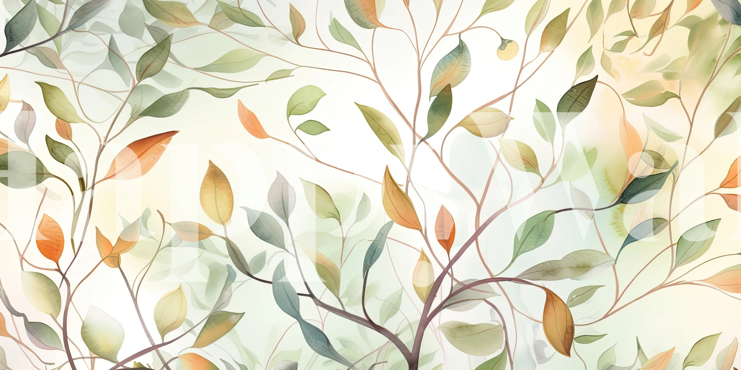 Foliage Dreams wallpaper in a room