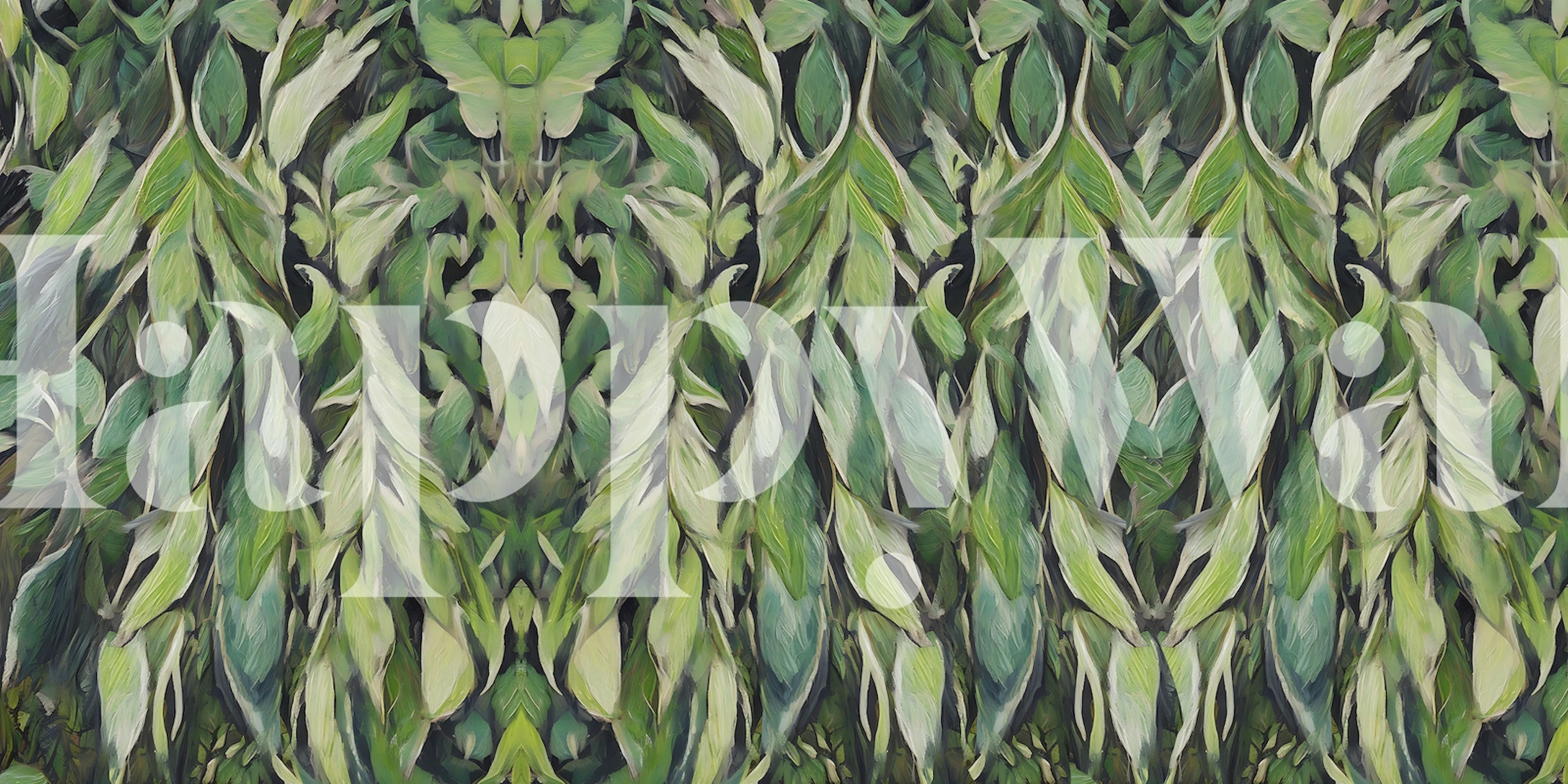Foliage Green Botanic Wallpaper In A Room