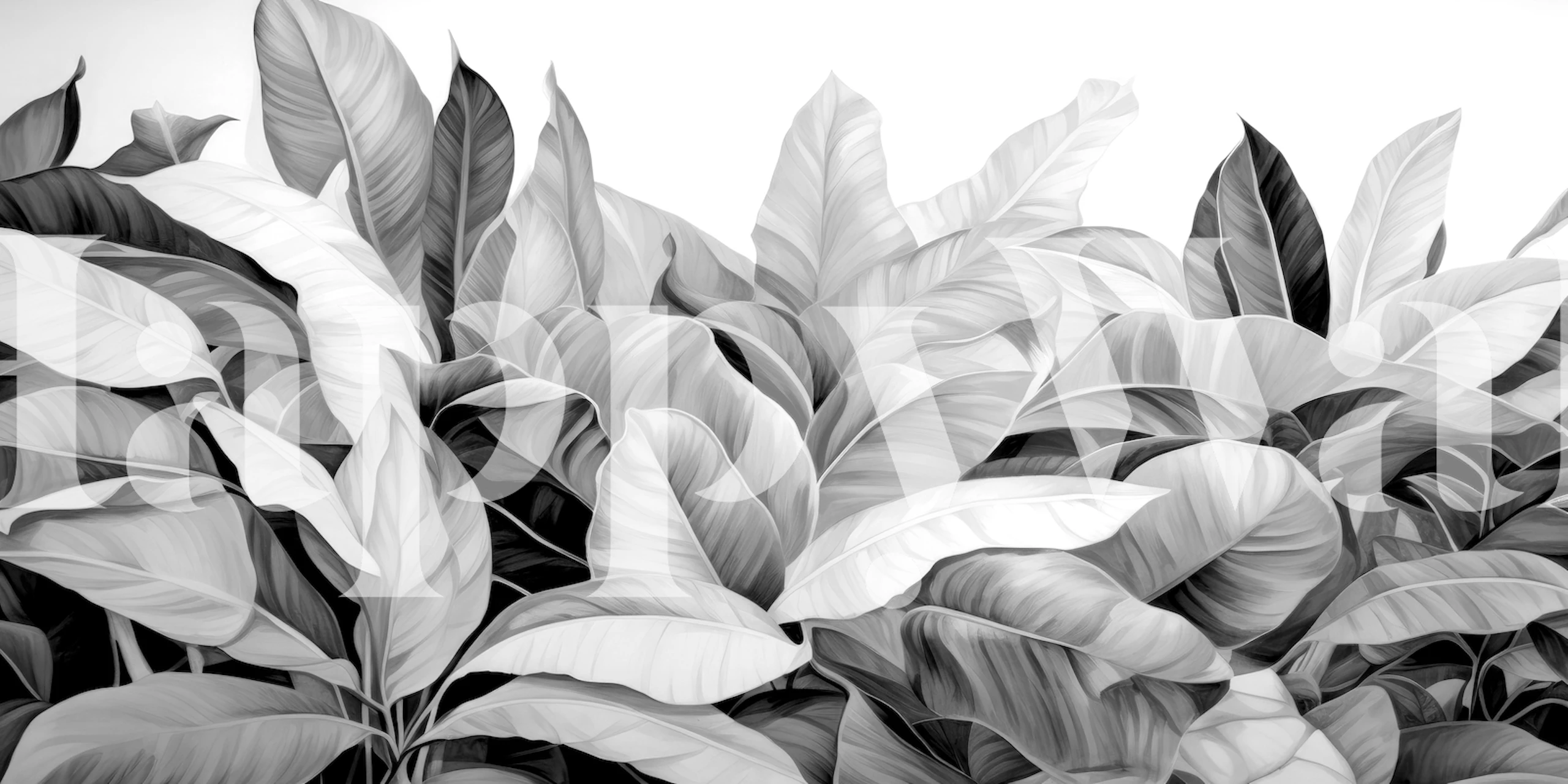 Tropical foliage tapetdesign i ett rum