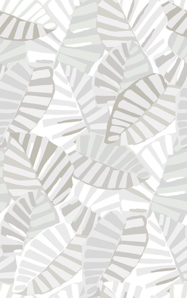 Foliage Pattern in Light Grey Hues