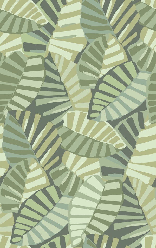 FOLIAGE PATTERN IN LIGHT GREEN