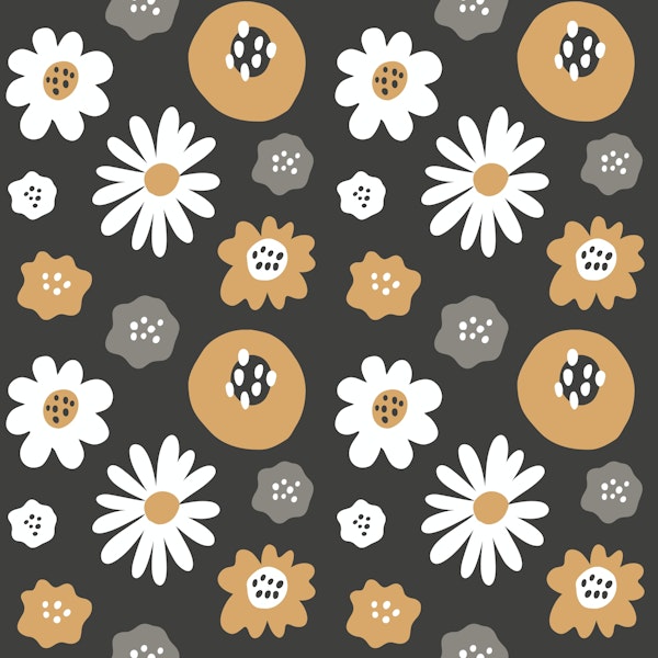 Mid century autumn flowers 02