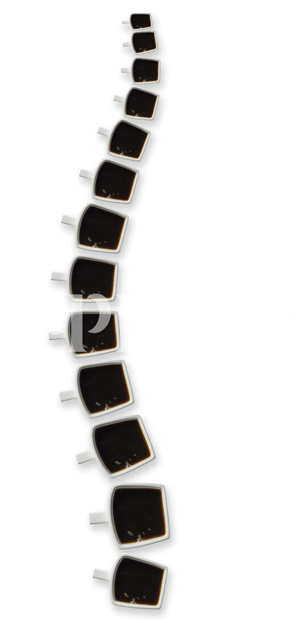 Coffee cup wallpaper in an interior setting