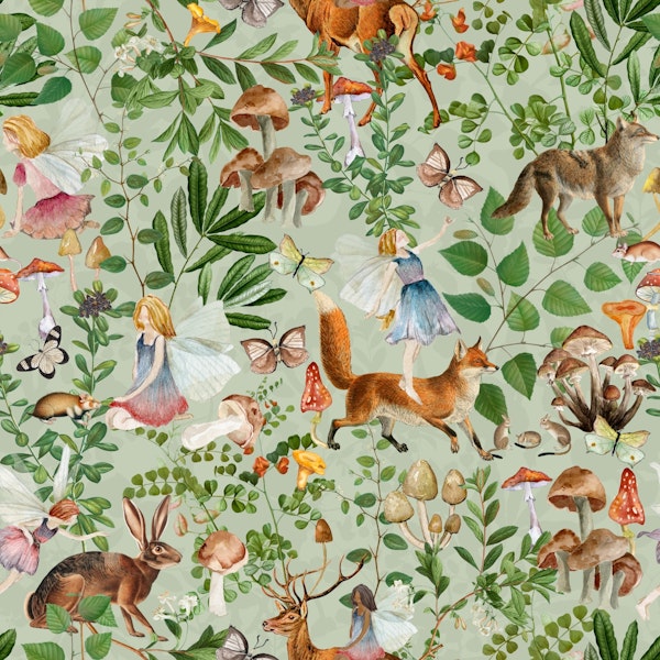 Enchanted Fall Fairy Wild Forest Pattern