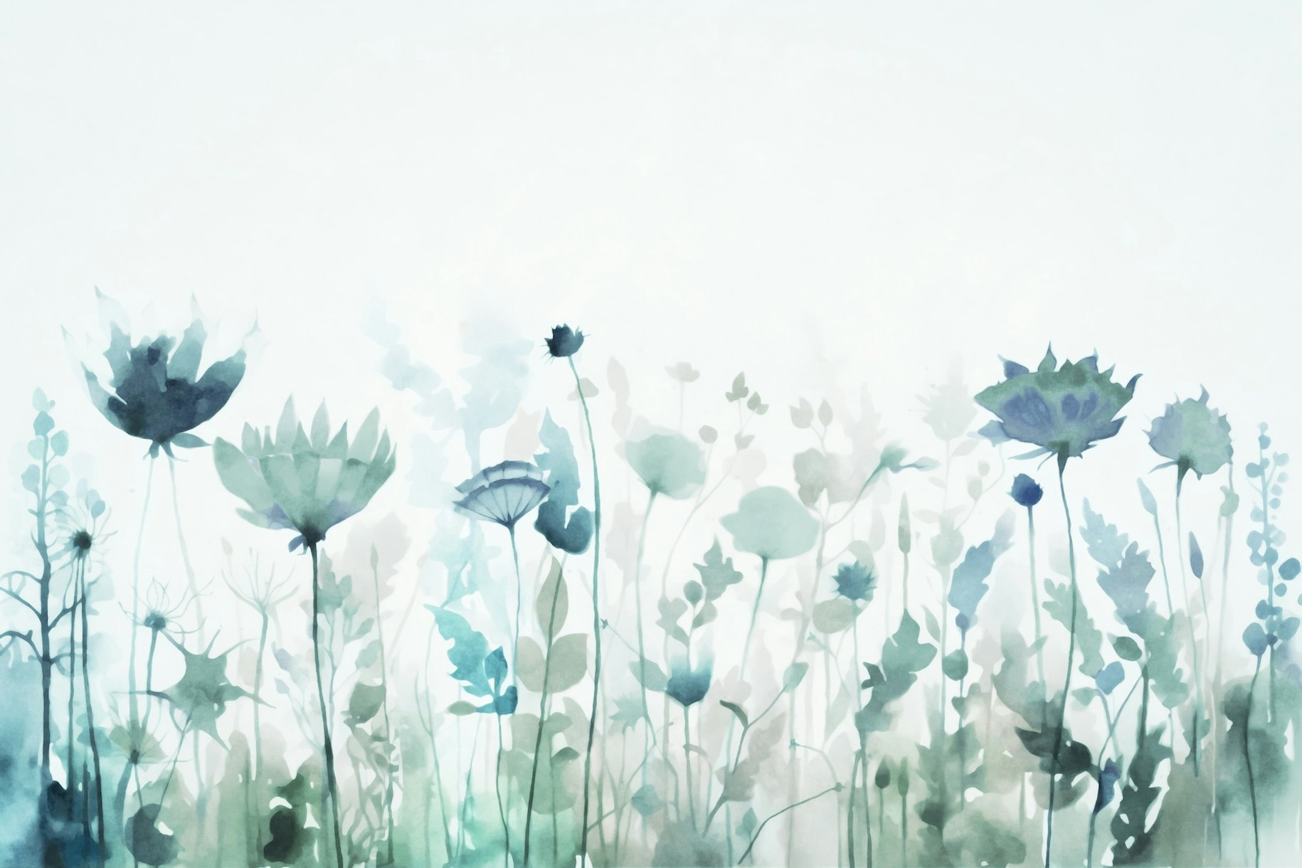 Mint Green Summer Meadow Wallpaper Buy Now Happywall