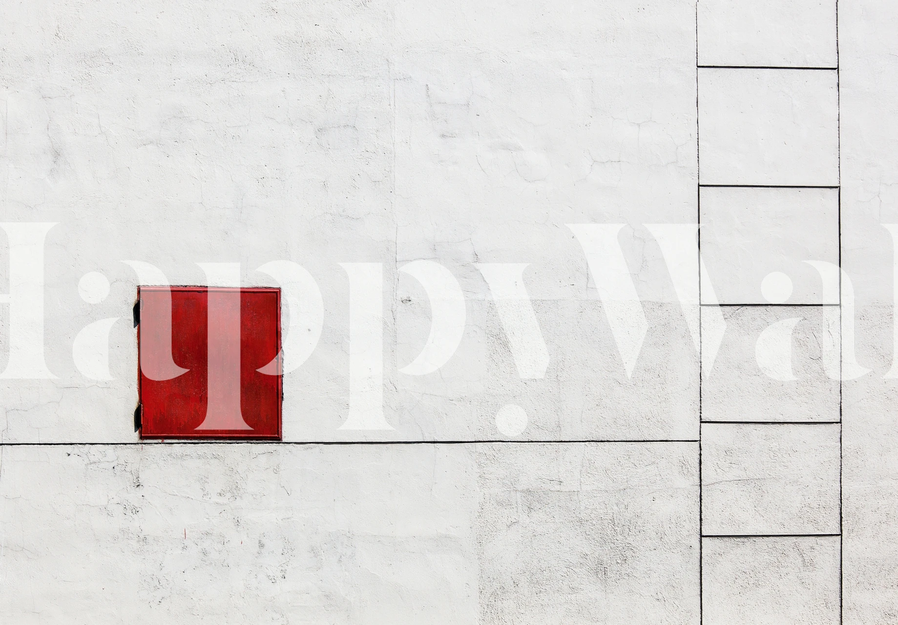 Abstract red square and white textured wallpaper