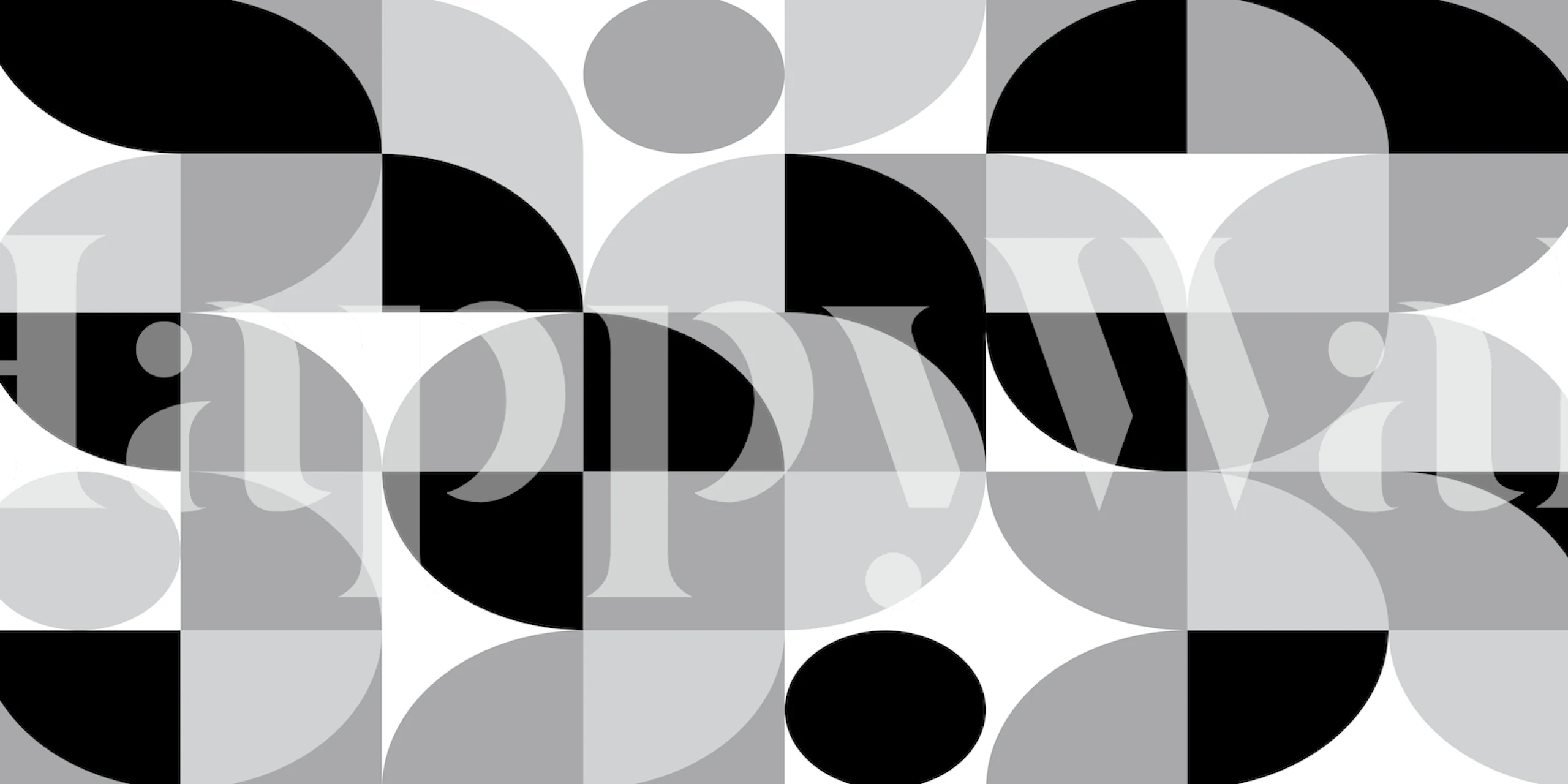 Black and white geometric shapes and patterns wallpaper