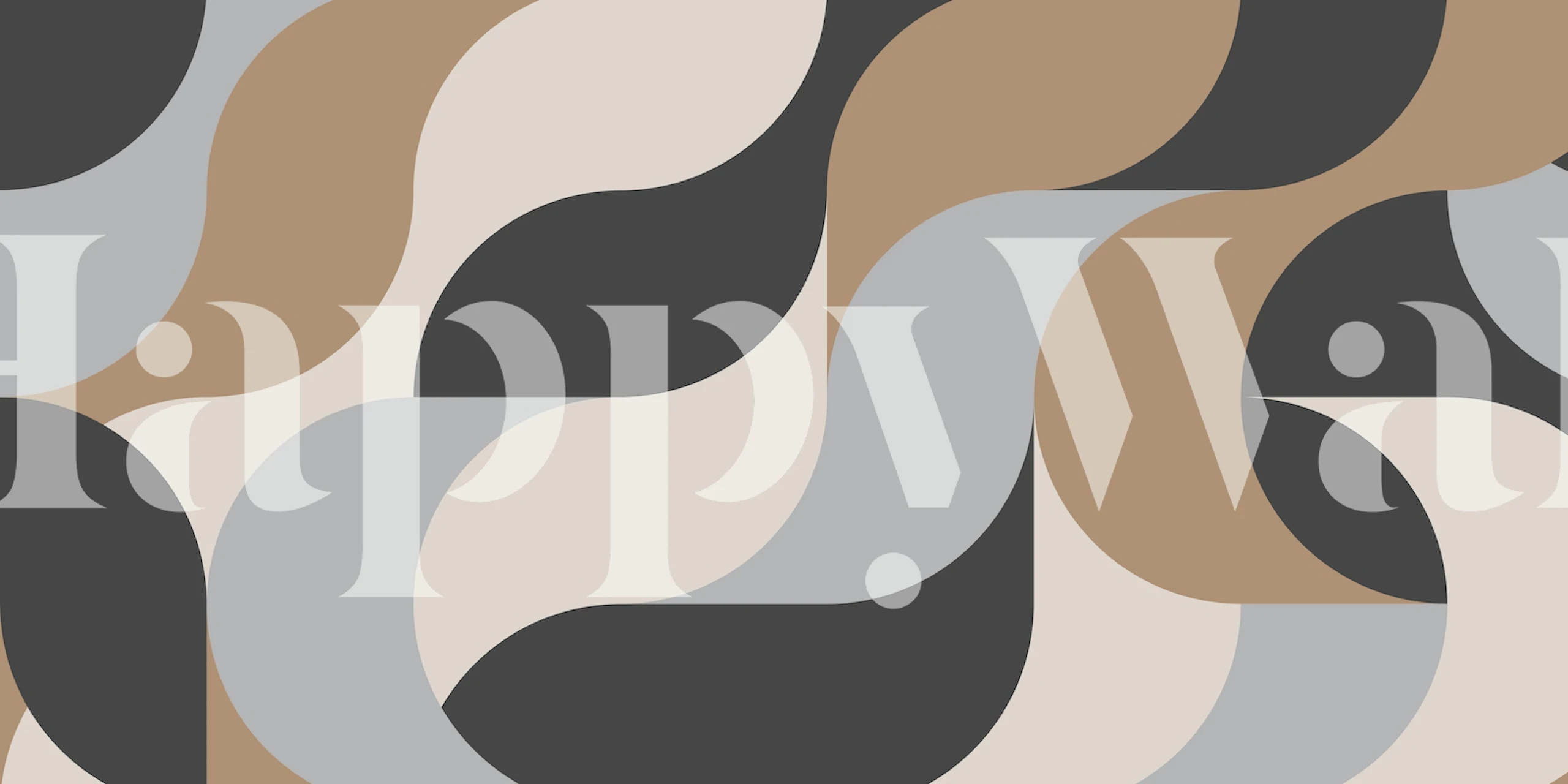 Geometric patterns in beige, gray, and black wallpaper