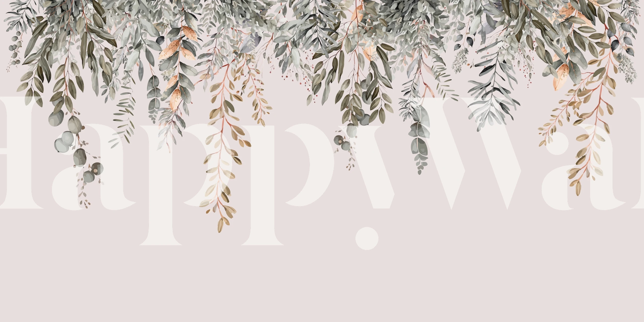 Rose floral wallpaper in a room setting