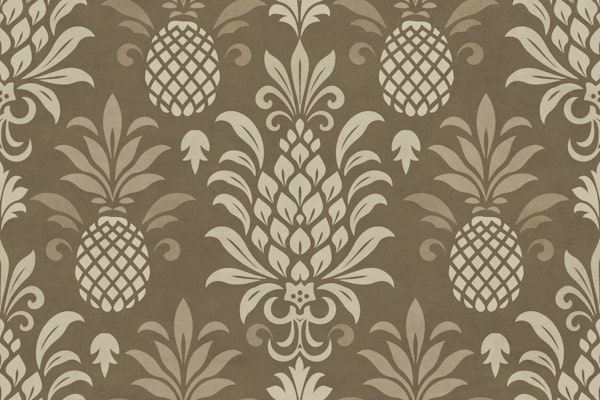 Modern Monochrome Pineapple Chic Brown Beige