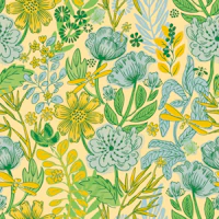 Wildflowers bright yellow tapete