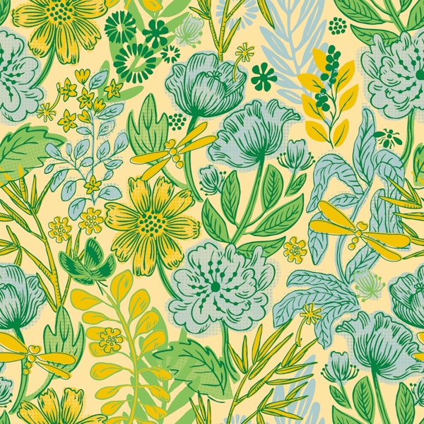 Wildflowers bright yellow