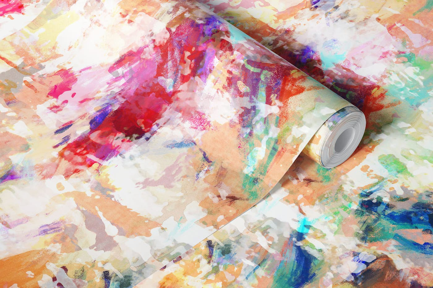 Colored Brush Strokes 7 wallpaper roll